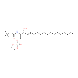 ChemSpider 2D Image | 2-Methyl-2-propanyl {(2S,3R,4E)-1-[(dimethoxyphosphoryl)oxy]-3-hydroxy-4-octadecen-2-yl}carbamate | C25H50NO7P