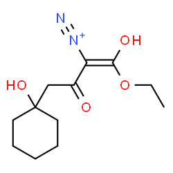 ChemSpider 2D Image | (1E)-1-Ethoxy-1-hydroxy-4-(1-hydroxycyclohexyl)-3-oxo-1-butene-2-diazonium | C12H19N2O4