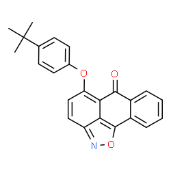 ChemSpider 2D Image | 5-(4-tert-Butyl-phenoxy)-anthra[1,9-cd]isoxazol-6-one | C24H19NO3