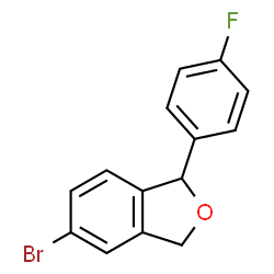 ChemSpider 2D Image | 5-BROMO-1-(4-FLUOROPHENYL)-PHTHALIDE | C14H10BrFO