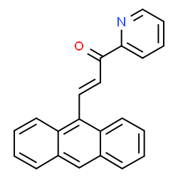 ChemSpider 2D Image | (2E)-3-(9-Anthryl)-1-(2-pyridinyl)-2-propen-1-one | C22H15NO