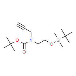 ChemSpider 2D Image | 2-Methyl-2-propanyl (2-{[dimethyl(2-methyl-2-propanyl)silyl]oxy}ethyl)2-propyn-1-ylcarbamate | C16H31NO3Si