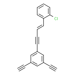 ChemSpider 2D Image | 1-[(3E)-4-(2-Chlorophenyl)-3-buten-1-yn-1-yl]-3,5-diethynylbenzene | C20H11Cl