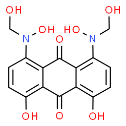 ChemSpider 2D Image | 1,8-Dihydroxy-4,5-bis(hydroxy(hydroxymethyl)amino)anthraquinone | C16H14N2O8