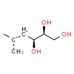 ChemSpider 2D Image | (4S,5S)-4,5,6-Trihydroxy-2-methyl-1,2,3-hexanetriyl | C7H13O3