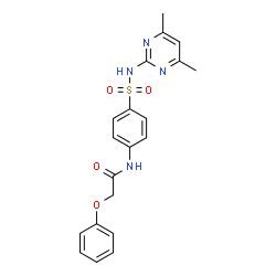 ChemSpider 2D Image | N-{4-[(4,6-Dimethyl-2-pyrimidinyl)sulfamoyl]phenyl}-2-phenoxyacetamide | C20H20N4O4S
