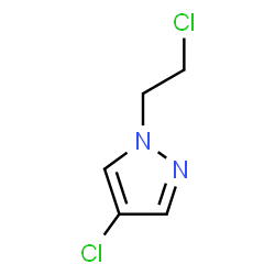 ChemSpider 2D Image | 4-Chloro-1-(2-chloroethyl)-1H-pyrazole | C5H6Cl2N2