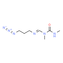 ChemSpider 2D Image | 1-{(E)-[(3-Azidopropyl)imino]methyl}-1,3-dimethylurea | C7H14N6O