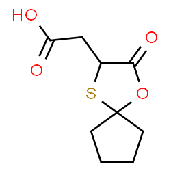 ChemSpider 2D Image | (2-Oxo-1-oxa-4-thiaspiro[4.4]non-3-yl)acetic acid | C9H12O4S