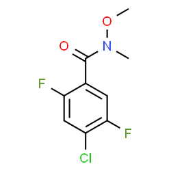 ChemSpider 2D Image | 4-Chloro-2,5-difluoro-N-methoxy-N-methylbenzamide | C9H8ClF2NO2