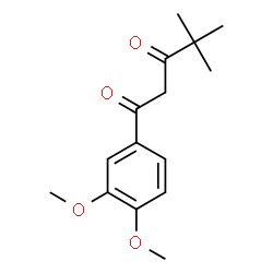 ChemSpider 2D Image | 1-(3,4-Dimethoxyphenyl)-4,4-dimethyl-1,3-pentanedione | C15H20O4