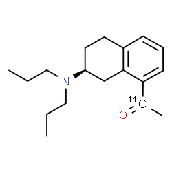 ChemSpider 2D Image | 1-[(7S)-7-(Dipropylamino)-5,6,7,8-tetrahydro-1-naphthalenyl](1-~14~C)ethanone | C1714CH27NO