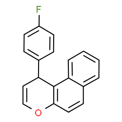 ChemSpider 2D Image | 1-(4-Fluorophenyl)-1H-benzo[f]chromene | C19H13FO