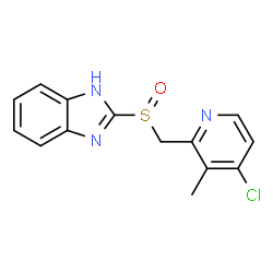 ChemSpider 2D Image | 2-[[(4-Chloro-3-methyl-2-pyridinyl)methyl]sulfinyl]-1H-benzimidazole | C14H12ClN3OS