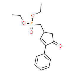 ChemSpider 2D Image | Diethyl [(4-oxo-3-phenyl-2-cyclopenten-1-yl)methyl]phosphonate | C16H21O4P