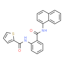ChemSpider 2D Image | N-[2-(1-Naphthylcarbamoyl)phenyl]-2-thiophenecarboxamide | C22H16N2O2S