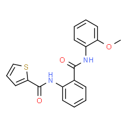 ChemSpider 2D Image | N-{2-[(2-Methoxyphenyl)carbamoyl]phenyl}-2-thiophenecarboxamide | C19H16N2O3S