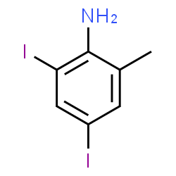 ChemSpider 2D Image | 2,4-Diiodo-6-methylaniline | C7H7I2N