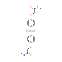 ChemSpider 2D Image | 2,2'-[Sulfonylbis(4,1-phenyleneoxy)]bis(N,N-dimethylacetamide) | C20H24N2O6S