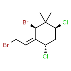 ChemSpider 2D Image | 1,8-dibromo-4,6-dichloroochtodene | C10H14Br2Cl2