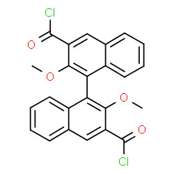 ChemSpider 2D Image | 2,2'-Dimethoxy-1,1'-binaphthalene-3,3'-dicarbonyl dichloride | C24H16Cl2O4