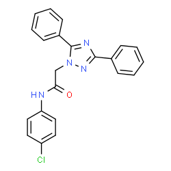 ChemSpider 2D Image | N-(4-Chlorophenyl)-2-(3,5-diphenyl-1H-1,2,4-triazol-1-yl)acetamide | C22H17ClN4O