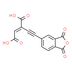 ChemSpider 2D Image | (2E)-2-[(1,3-Dioxo-1,3-dihydro-2-benzofuran-5-yl)ethynyl]-2-butenedioic acid | C14H6O7