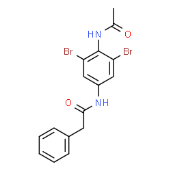 ChemSpider 2D Image | N-(4-Acetamido-3,5-dibromophenyl)-2-phenylacetamide | C16H14Br2N2O2