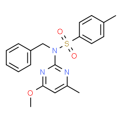 ChemSpider 2D Image | N-Benzyl-N-(4-methoxy-6-methyl-2-pyrimidinyl)-4-methylbenzenesulfonamide | C20H21N3O3S