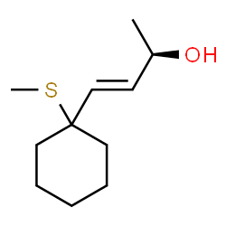 ChemSpider 2D Image | (2R,3E)-4-[1-(Methylsulfanyl)cyclohexyl]-3-buten-2-ol | C11H20OS