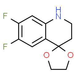 ChemSpider 2D Image | 4,4-ethylenedioxo-6,7-difluoro-; 1,2,3,4-tetrahydroquinoline | C11H11F2NO2