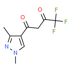ChemSpider 2D Image | 1-(1,3-Dimethyl-1H-pyrazol-4-yl)-4,4,4-trifluoro-1,3-butanedione | C9H9F3N2O2