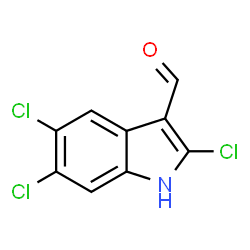 ChemSpider 2D Image | 2,5,6-Trichloro-1H-indole-3-carbaldehyde | C9H4Cl3NO