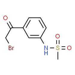 ChemSpider 2D Image | N-[3-(Bromoacetyl)phenyl]methanesulfonamide | C9H10BrNO3S