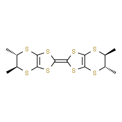 ChemSpider 2D Image | (5S,6S)-2-[(5S,6S)-5,6-Dimethyl-5,6-dihydro[1,3]dithiolo[4,5-b][1,4]dithiin-2-ylidene]-5,6-dimethyl-5,6-dihydro[1,3]dithiolo[4,5-b][1,4]dithiine | C14H16S8