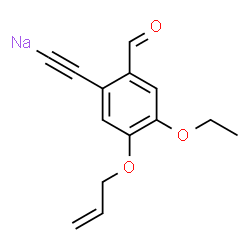 ChemSpider 2D Image | {[5-(Allyloxy)-4-ethoxy-2-formylphenyl]ethynyl}sodium | C14H13NaO3