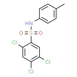 ChemSpider 2D Image | 2,4,5-Trichloro-N-p-tolyl-benzenesulfonamide | C13H10Cl3NO2S