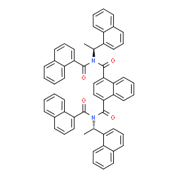 ChemSpider 2D Image | N,N'-Di(1-naphthoyl)-N,N'-bis[(1S)-1-(1-naphthyl)ethyl]-1,4-naphthalenedicarboxamide | C58H42N2O4
