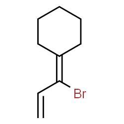 ChemSpider 2D Image | (1-Bromo-2-propen-1-ylidene)cyclohexane | C9H13Br
