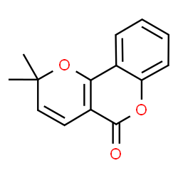 ChemSpider 2D Image | 2,2-Dimethyl-2H,5H-pyrano[3,2-c]chromen-5-one | C14H12O3