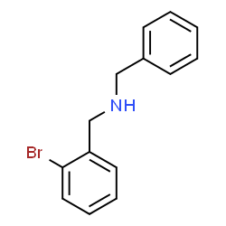 ChemSpider 2D Image | N-Benzyl-1-(2-bromophenyl)methanamine | C14H14BrN