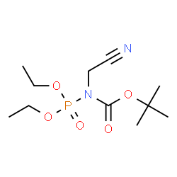ChemSpider 2D Image | 2-Methyl-2-propanyl (cyanomethyl)(diethoxyphosphoryl)carbamate | C11H21N2O5P