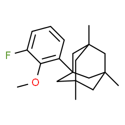 ChemSpider 2D Image | 1-(3-Fluoro-2-methoxyphenyl)-3,5,7-trimethyladamantane | C20H27FO