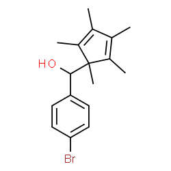 ChemSpider 2D Image | (4-Bromophenyl)(1,2,3,4,5-pentamethyl-2,4-cyclopentadien-1-yl)methanol | C17H21BrO