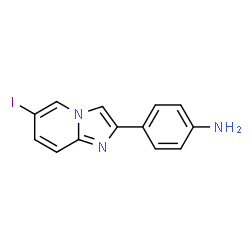 ChemSpider 2D Image | 4-(6-Iodoimidazo[1,2-a]pyridin-2-yl)aniline | C13H10IN3