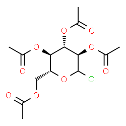 ChemSpider 2D Image | 2,3,4,6-Tetra-O-acetyl-D-glucopyranosyl chloride | C14H19ClO9