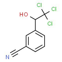 ChemSpider 2D Image | 3-(2,2,2-Trichloro-1-hydroxyethyl)benzonitrile | C9H6Cl3NO