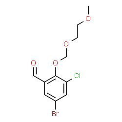 ChemSpider 2D Image | 5-Bromo-3-chloro-2-[(2-methoxyethoxy)methoxy]benzaldehyde | C11H12BrClO4
