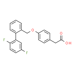 ChemSpider 2D Image | {4-[(2',5'-Difluoro-2-biphenylyl)methoxy]phenyl}acetic acid | C21H16F2O3