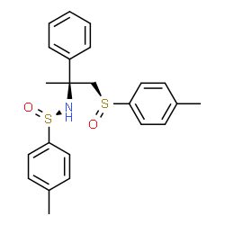 ChemSpider 2D Image | 4-Methyl-N-{(2S)-1-[(S)-(4-methylphenyl)sulfinyl]-2-phenyl-2-propanyl}benzenesulfinamide | C23H25NO2S2